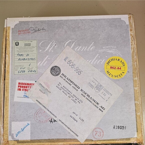 NEW IN BOX: Madonna Serena Volteradici Plate 1979 - Woman Holding a Child - 3D - Picture 6 of 7